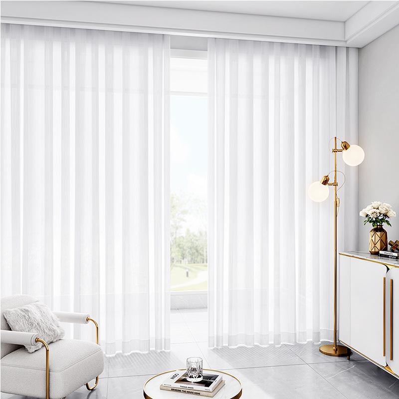 Vertical Striped Louver Curtain Perforated Window Screen Living Room Balcony Bay Window Opaque Dream Curtain