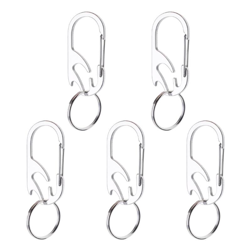 Elegant Stainless Steel Keychain with Bottle Opener Functionality Rustproof Keyrings Suitable for Modern Lifestyles
