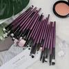 Deluxe 20Pcs Eye Makeup Brush Collection Perfect for Eyeshadow and Eyebrow with Professional-Grade 