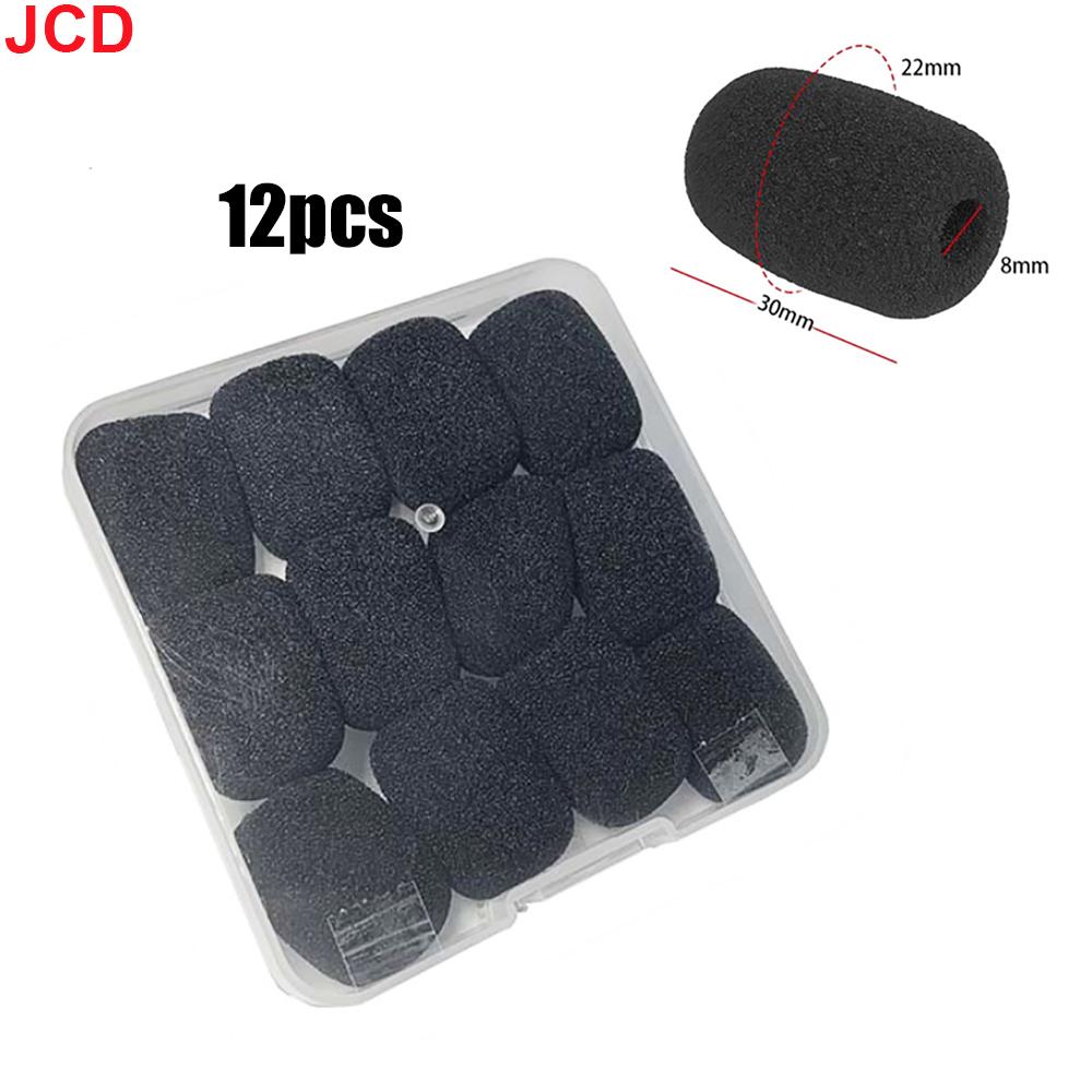JCD 10pcs Mini Microphone Foam Covers Mic Protector Covers Replacement Headset Windshield Sponge Cover Microphone Cover For Mic