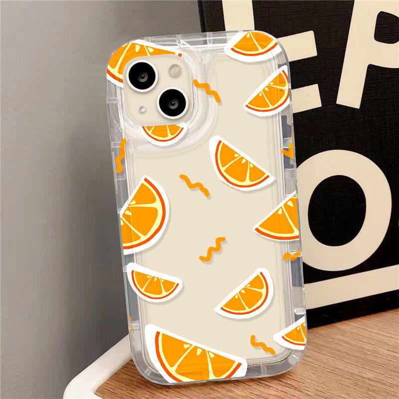 Delicious sliced orange for iPhone17promax mobile phone case Apple 14 large hole 16/13 new 15