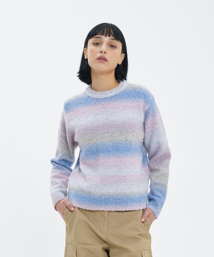 BLOND9 Wool Gradient Mix Knit_Mauve Purple