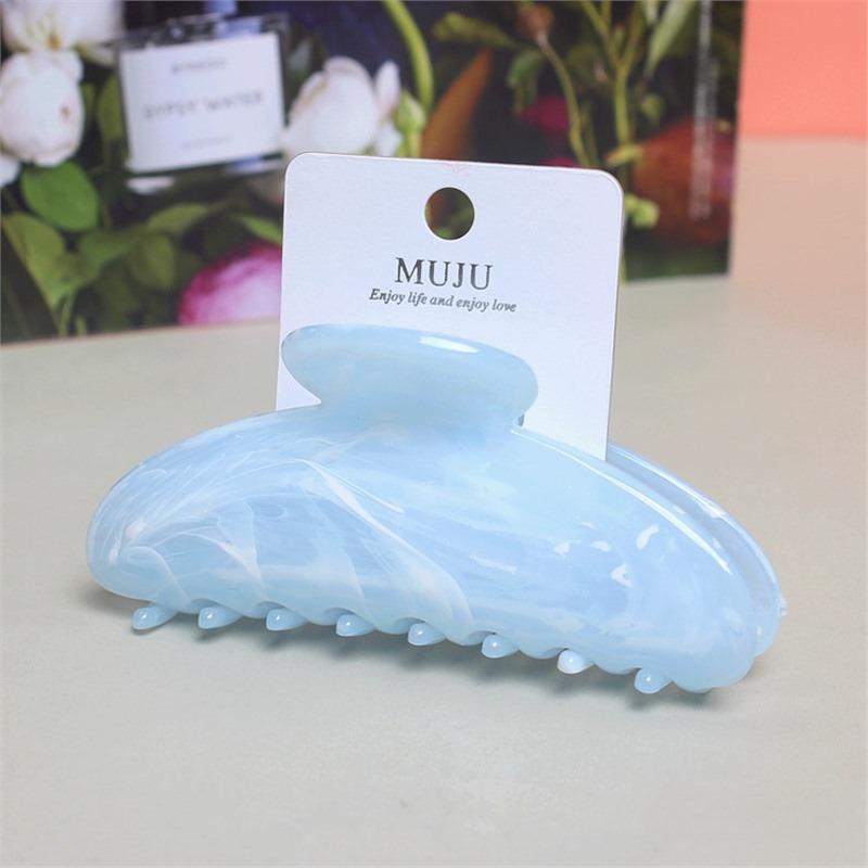 Candy Hairpin Advanced Acetate Marble Moire Back Head Shark Clip Semicircular Crescent Grab Clip