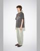 THEMUSEUMVISITOR Necklace Printed Pigment T-Shirt (Charcoal)