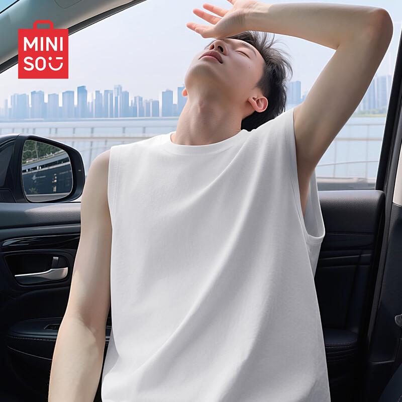 MINISO Men's Pure Cotton Sleeveless T-Shirt