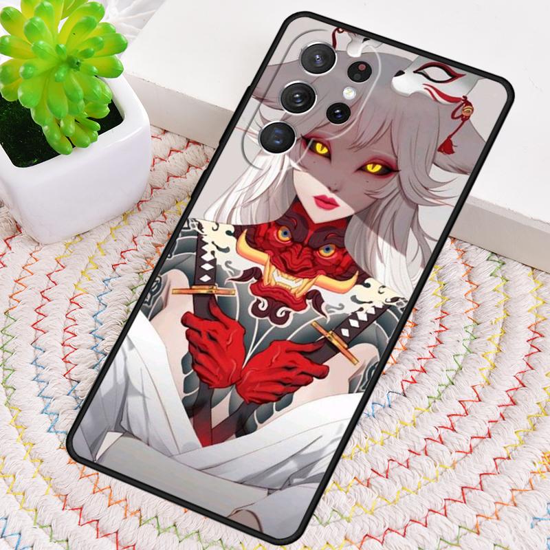 Japanese Style Anime Fox Silicone Phone Case For Samsung Galaxy Note 10 Pro S26 S25 S24 S23 S22 S21 Plus S25Ultra Capa Cover
