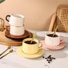 Nordic Ceramic Coffee Mug and Saucer Set