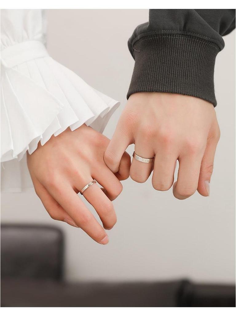 925 Sterling Silver French Couple Rings: Simple Luxurious Wedding Bands for Men & Women