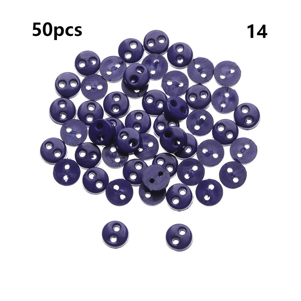 50Pcs 4mm Mini Round Buttons Handmade Doll Clothes Decoration Buckles Candy Color Buttons DIY Doll Clothes Sewing Accessories