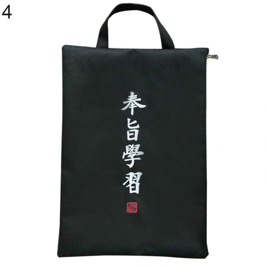 

Китайский текстовый принт, забавная сумка-тоут, портфель на молнии, папка для документов формата А4, сумка для документов