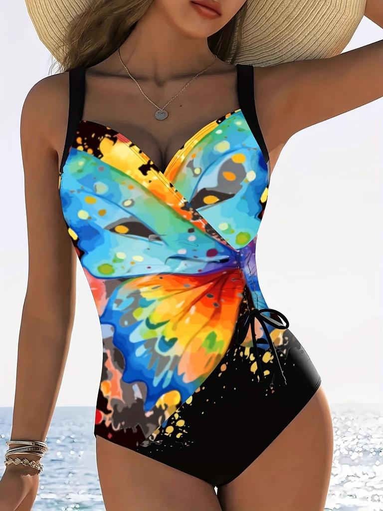 New one-piece swimsuit ladies gather sexy and thin bikini bikini multi-color explosion