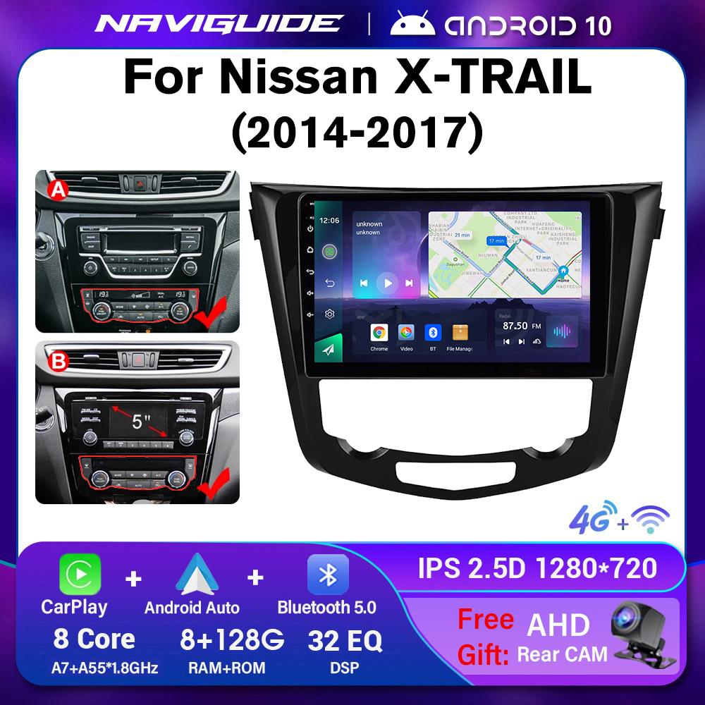 10'' 2 Din Android Car Radio Multimedia For Nissan X-TRAIL X Trail T32 Qashqai 2 J11 2014-2017 Autoradio Carplay Gps NO Dvd Player