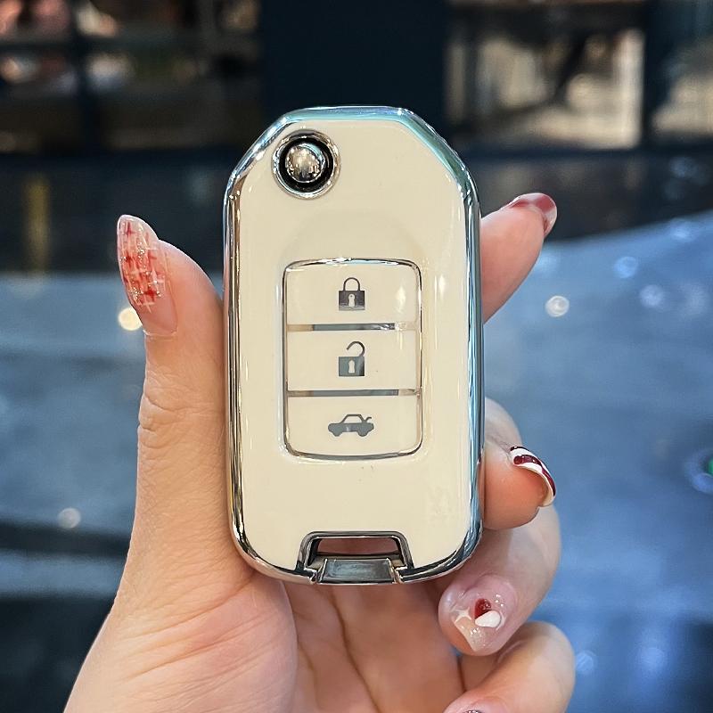 

Чехол-раскладушка из ТПУ для ключа автомобиля для Honda Civic HRV CRV XRV CR-V Crider Odyssey Pilot Fit Accord Защитный брелок Аксессуары
