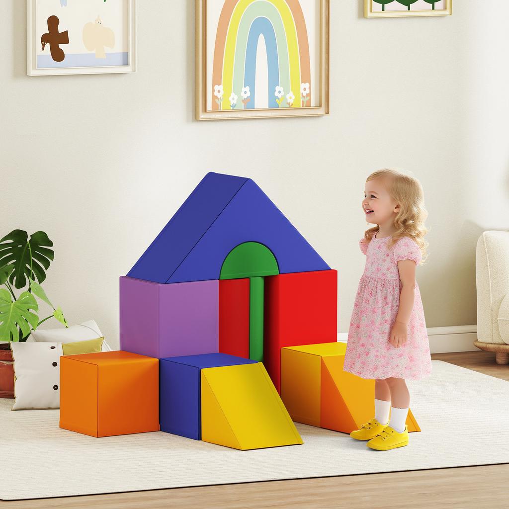 11-Piece Kids Soft Play Set, Foam Block, Toys for Climbing, Crawling, Multicoloured