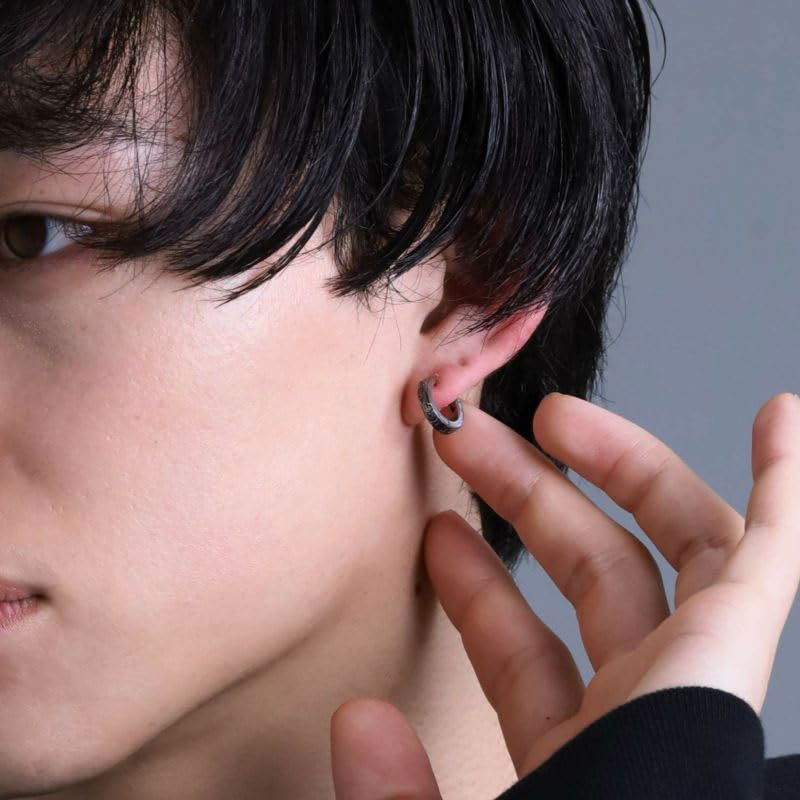 Lion Heart Wrapped Hawaiian Hoop Earrings Flat Surgical Stainless Steel Silver Single Ear Sold Individually Hawaiian Jewelry Comes with Custom Pouch