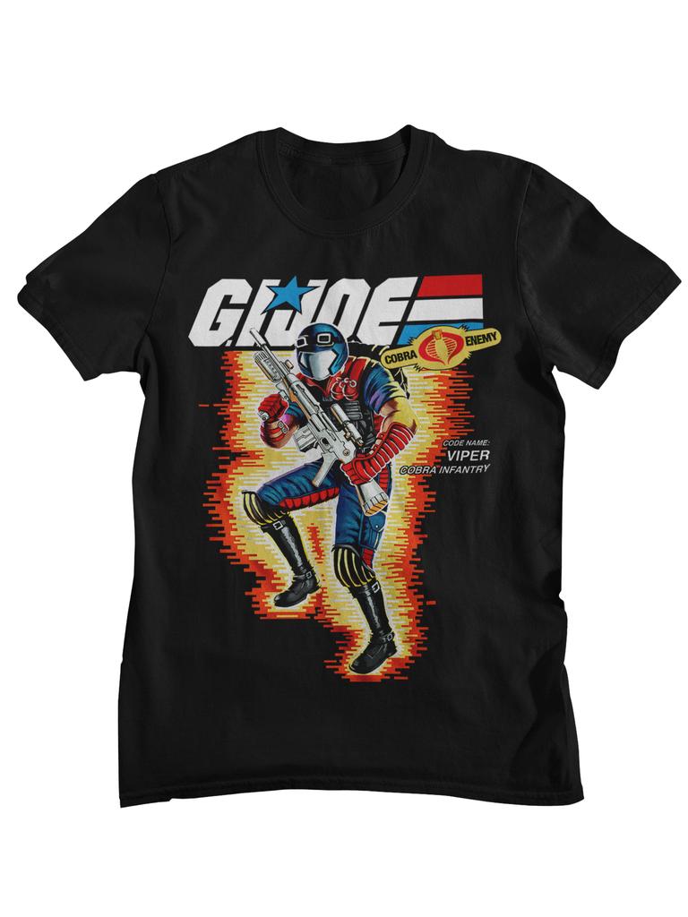 G I Joe A Real American Hero Retro Cartoon Character Printed Tshirt Unisexs and Womens Cotton Street Top