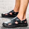 Summer Men's Leather Sandals Classic Roman Sandals Slipper Outdoor Sneaker Beach Rubber Flip Flops Men Water Trekking Sandals