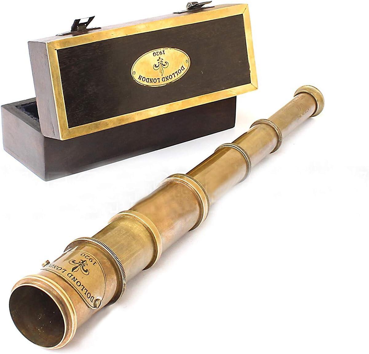 

Морской Морской Антикварный Винтажный Пиратский Рабочий Гравированный Телескоп из Цельной Латуни, Морская Подзорная Труба, для Мужа M аэро