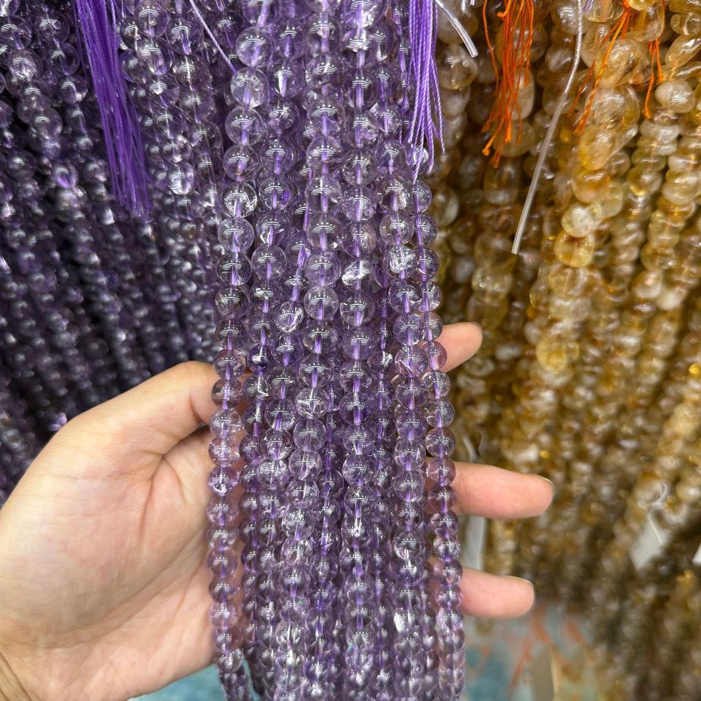Purple Series Amethyst & Super Seven Crystal Beads: Round, Natural Stone, DIY Jewelry Accessories