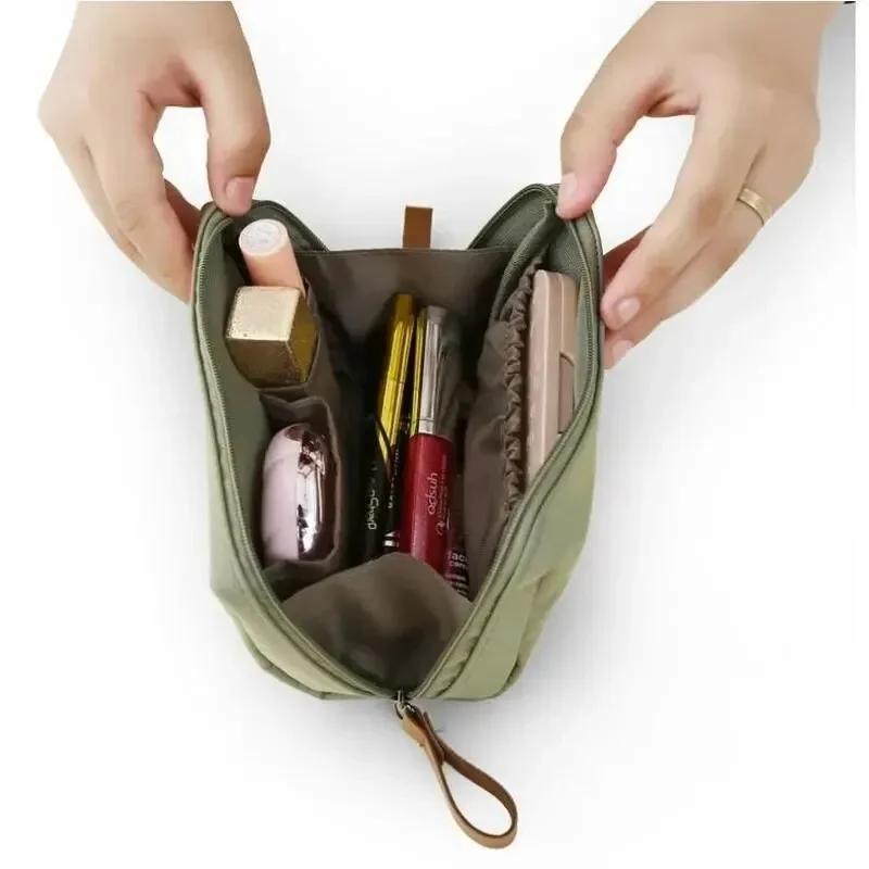 Wome Nylon Storage Bag Small Makeup Bag Case with Separate Pouch Travel Cosmetic Pouch Mini Waterproof Handbag Luxury Bag