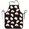 1pc Double-Sided Printing Cute Dumpling-Shaped Love-Printed Apron, Durable And Easy To Clean, Polyester Material, Suitable for K