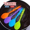 JCD 1pc Soft Silicone Food Grade Long Handled Heat-Resistant Soup Spoon For Stirring Eating Cooking Tableware Accessories