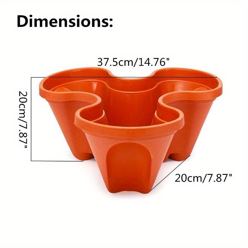 1PC Stackable Plastic Flower Pot Planter Plant Vase Holder Nursery Pots 5 Colors Home Garden Balcony Decoration