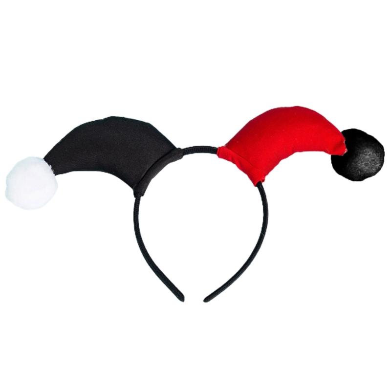 

Halloween Headband Devil Clown Color Matching Long Horn Hair Hoop Demon Cosplay Costume Masquerade Party Headpiece 1