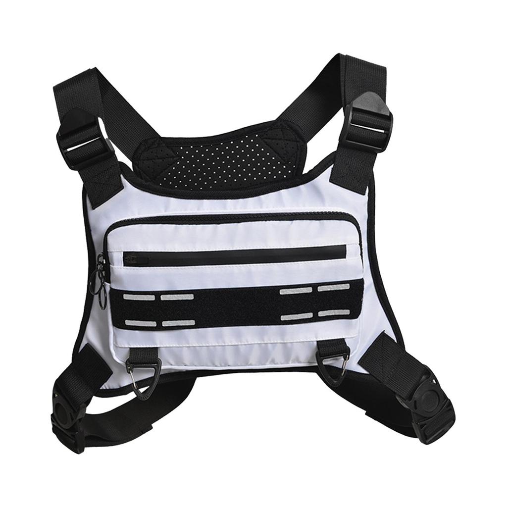 Nylon chest pocket, running backpack, vest, phone and accessory holder,