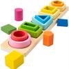 Children's Wooden Category Stack Toy Education Color Shape Classification Instrument Puzzle Toys