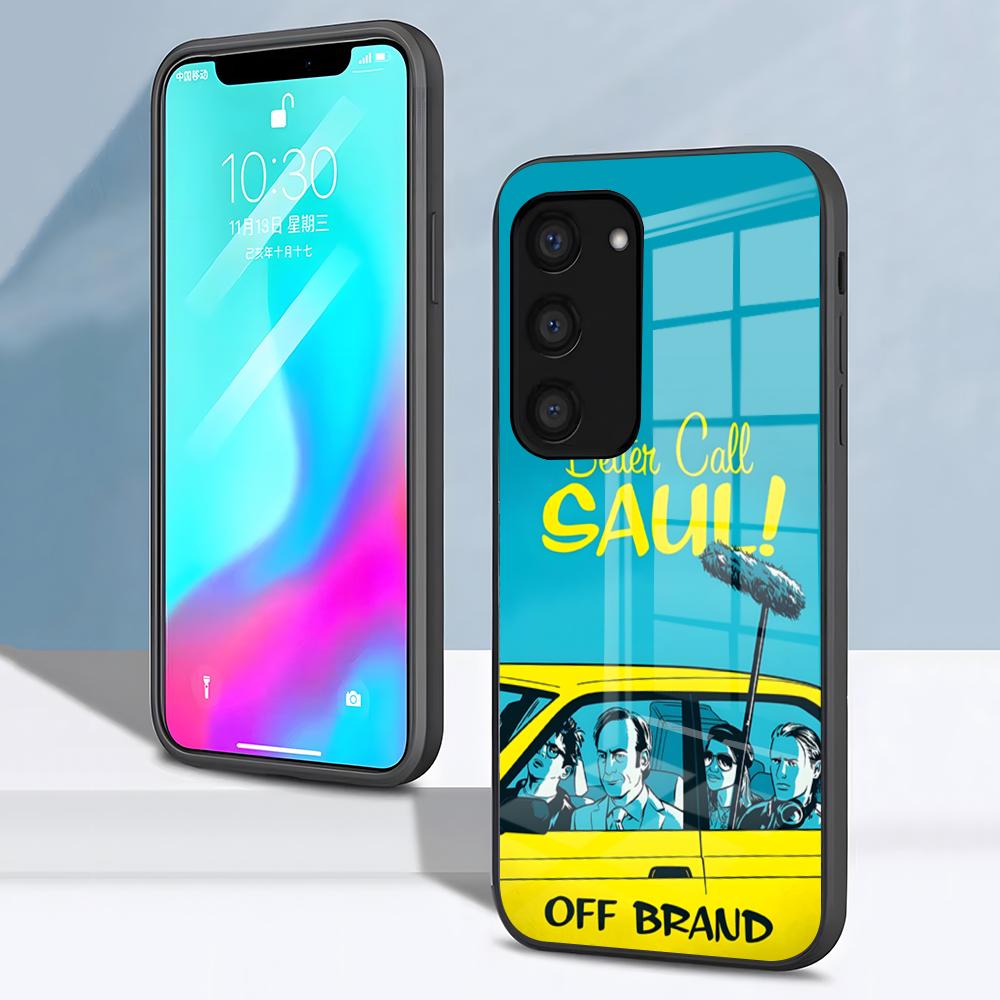 

B-Better C-Call Saul TV Phone Case For Samsung S26 S25 S24 FE S23 S22 S21 Plus S20 Ultra Note20Ultra Black Glass Cover Galaxy S23 plus