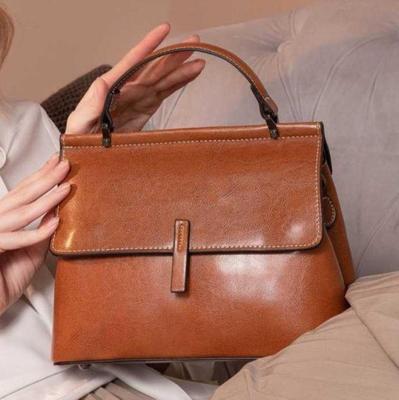 Bolso de Mano Minimalista Urbano para Mujer de Cuero Genuino 2025: Bolso de Hombro de Moda Estilo Coreano