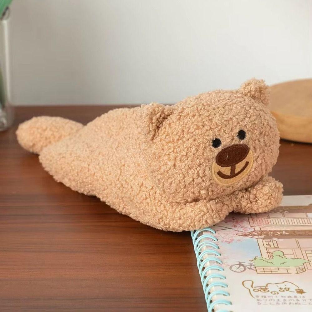 Large Capacity Bear Plush Pencil Case Cute Design Stationery Storage Bag Bear Plush Pen Bag  Office