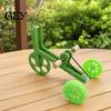 Pedal Activated Bird Toy Parrot Training Bicycle, Funny Bike Toy, Creative Bicycle Green for Birds Intelligent Development Durable