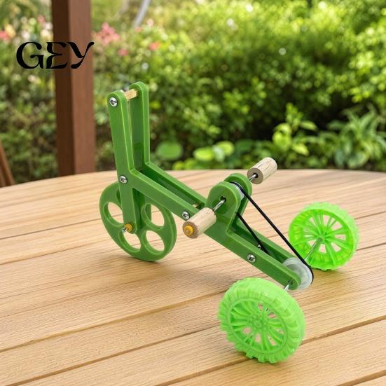 Pedal Activated Bird Toy Parrot Training Bicycle, Funny Bike Toy, Creative Bicycle Green for Birds Intelligent Development Durable