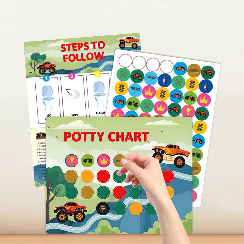 Kids Potty Training Sticker Chart: Develop Healthy Potty Habits for Boys & Girls