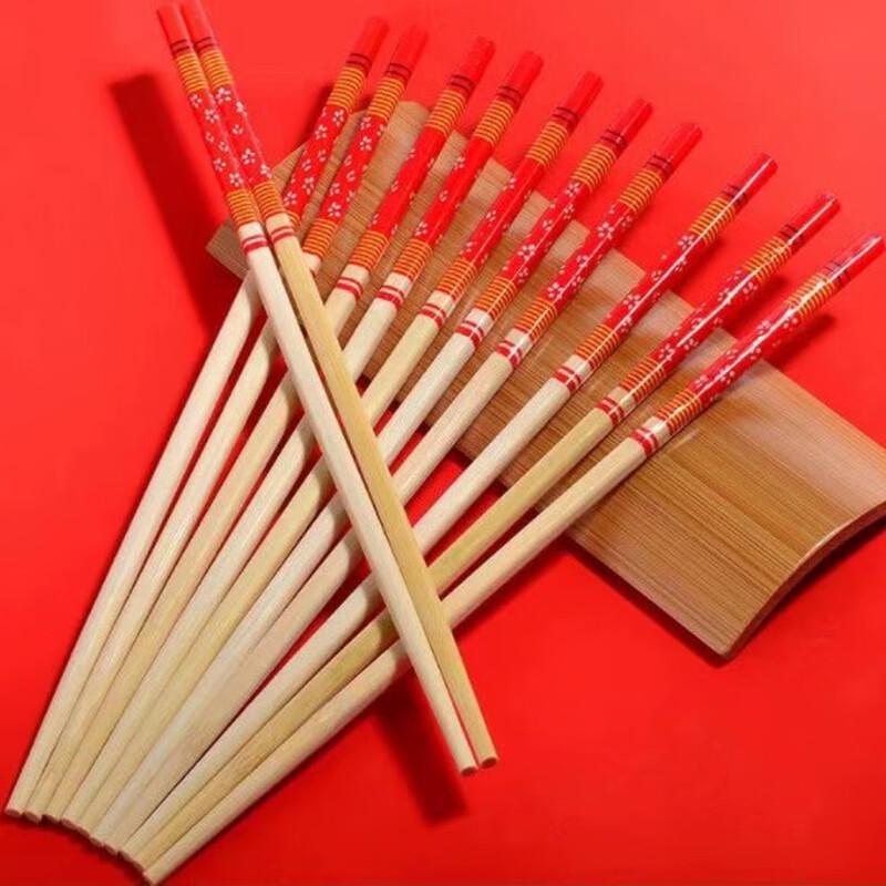 ZISIZ Premium Bamboo Individually Wrapped Disposable Chopsticks