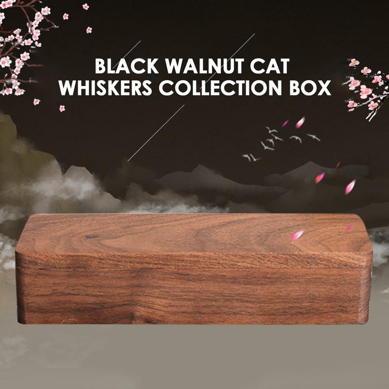 Cat Whisker Holder Wooden Pet Memorial Box Solid Commemorative Storage Container Holder For Friends Keepsake Jewelry Souvenirs