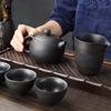 Purple Clay Jumping Knife Kung Fu Tea Set2025New Retro High-End Household Tea Brewing Special Gaiwan Teapot Teacup