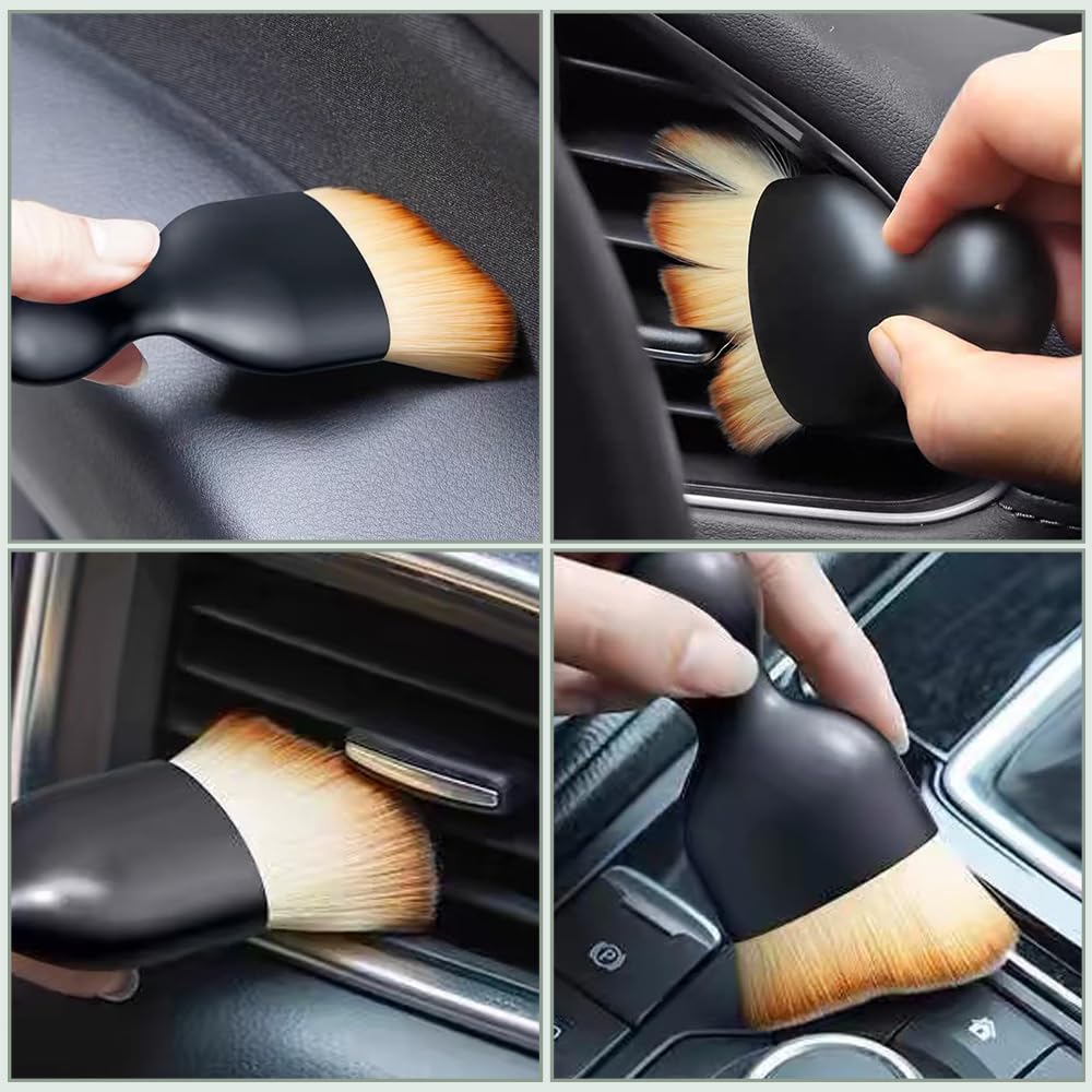 Car Wash Brush Car Interior Dust Brush Cleaning Brush Car Interior Cleaning Crevice Cleaning Parts Cleaning Brush Detailing Soft Storage Box Incl