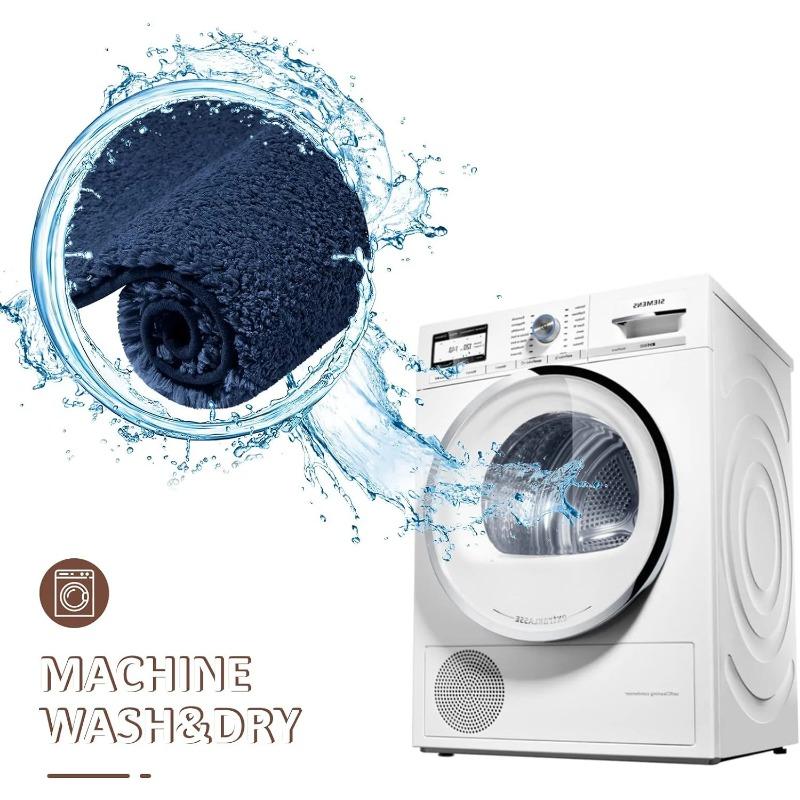 Water Absorbtion Anti Slip Bathroom Mat Thickened Bathroom Carpet Long Hair Carpet Machine Washable Durable Toilet Mat