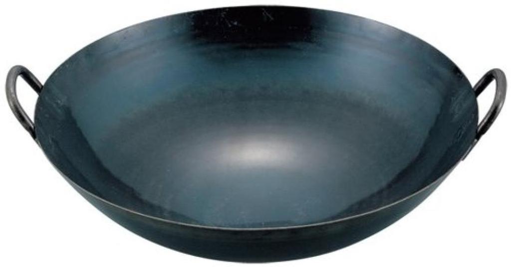 Yamada Iron Hand-Forged Cantonese Wok 42cm (1.2mm Thick, Welded Handles)
