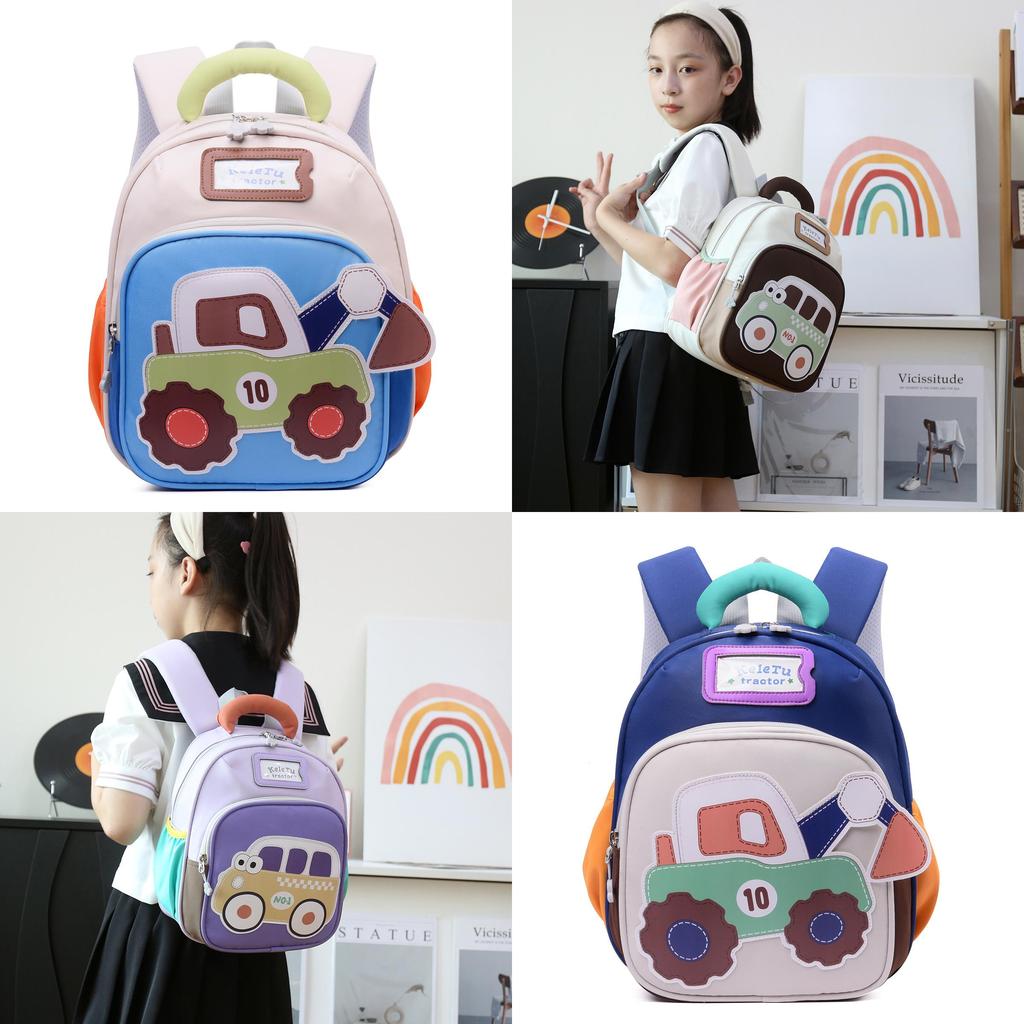 Childrens Car Pattern School Bag For Toddlers Boys And Girls Made Of Durable Oxford Material