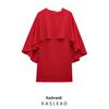 Spring 2025 Women's European & American Style Cape-Style Loose Short Dress