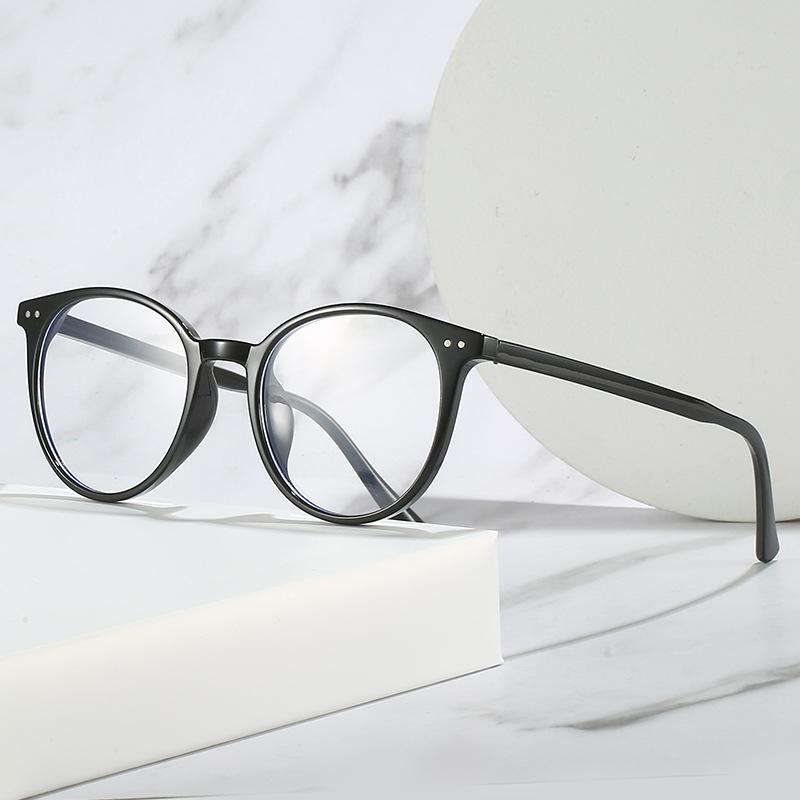 Bao Ge Glasses, Plain Glasses | Retro Round Frame Modifies Face Shape, Trendy Ins Style, Big Face, Thin And Flat Light