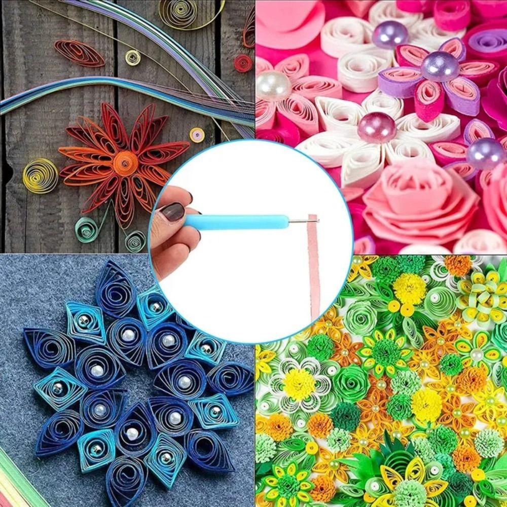 12PCS Quilling Slotted Pen Paper Quilling Tools Multi Size Paper Quilling Pen Paper Art