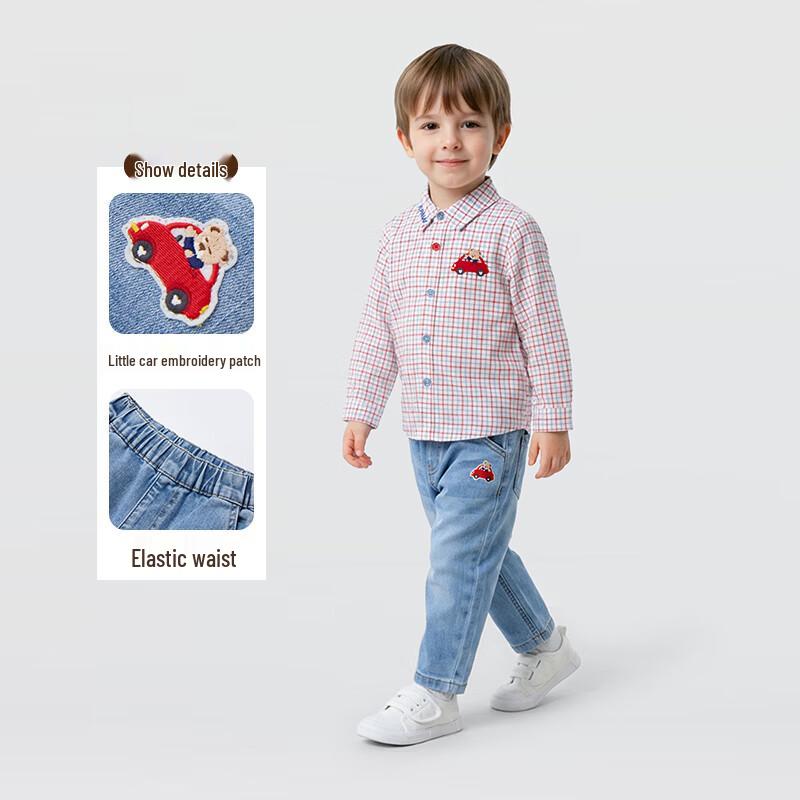 PawinPaw Boys' Cartoon Bear Jeans
