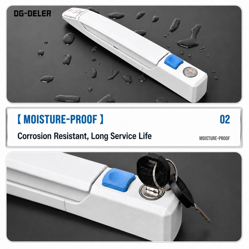 DELER Industrial Cabinet Handle Lock MS8071-72 Stainless Steel Anti-Theft Modern Heaven Earth Linkage Electric Energy Storage