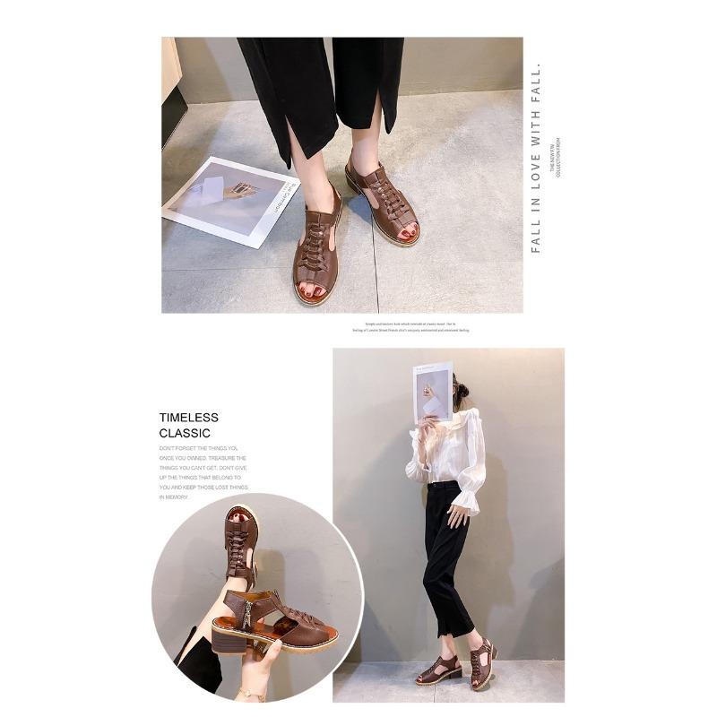 Summer New Color Women's Sandals Side Zipper Fashion Women's Sandals Women's Shoes