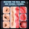 Vagina Anus Masturbator, Auto Saugen Stöhnen Vibration Masturbationsbecher, Orgasmus Sexmaschine Echte Muschi Erwachsenen Sexspielzeug für Männer